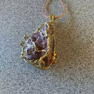 Tree of Life Red Jasper Necklace pendant